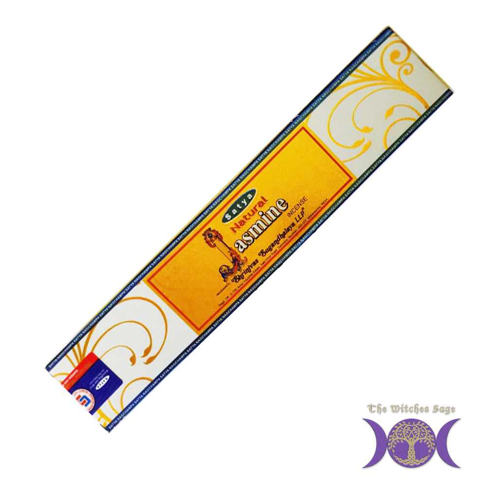 Incense Satya Natural Jasmine incense stick 15 gm ST160 1 $ Shop All The Witches Sage LLC Stew's Incense
