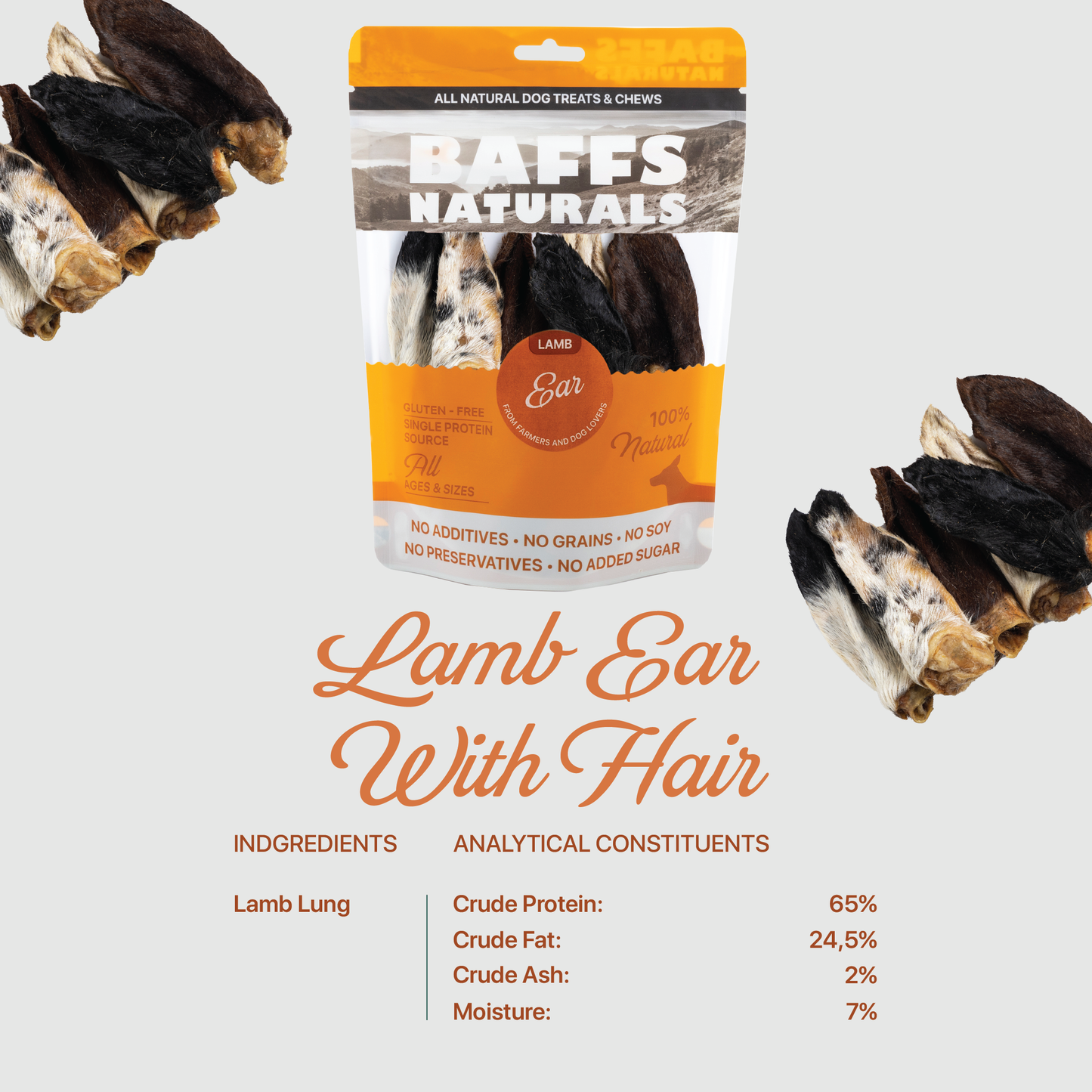 Dog Chews BAFFS NATURALS All-Natural Premium Lamb Ear Dog Chews – (3.5oz Bag) PCK6000-3.5OZ 14 $ Shop All American Pet Supplies Stew's Incense
