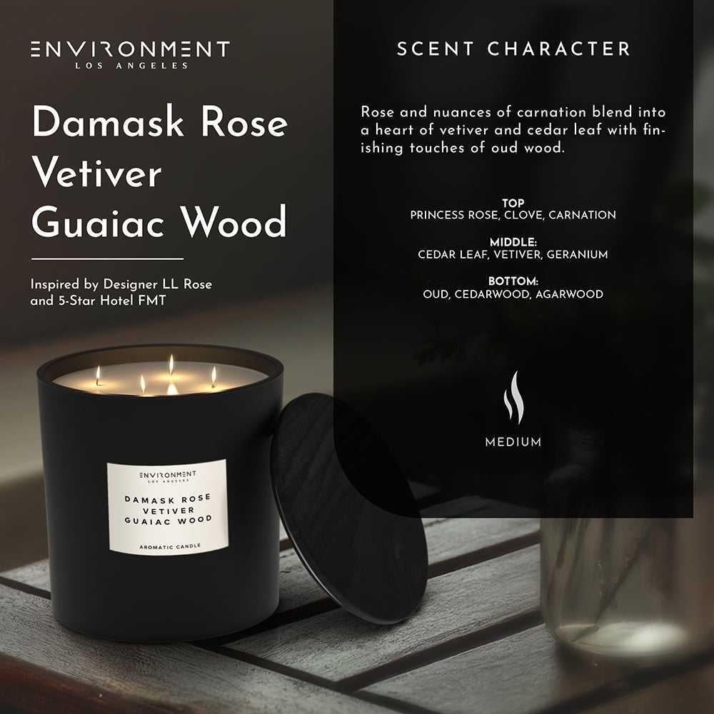 Environment - Candle (Hotel Aromatics) 55oz Damask Rose | Vetiver | Guaiac Wood Candle (Inspired by Le Labo Rose 31® and Fairmont Hotel®) EN-CAN55-FAIRMONT 139 $ Candles Stone Candles Stew's Incense