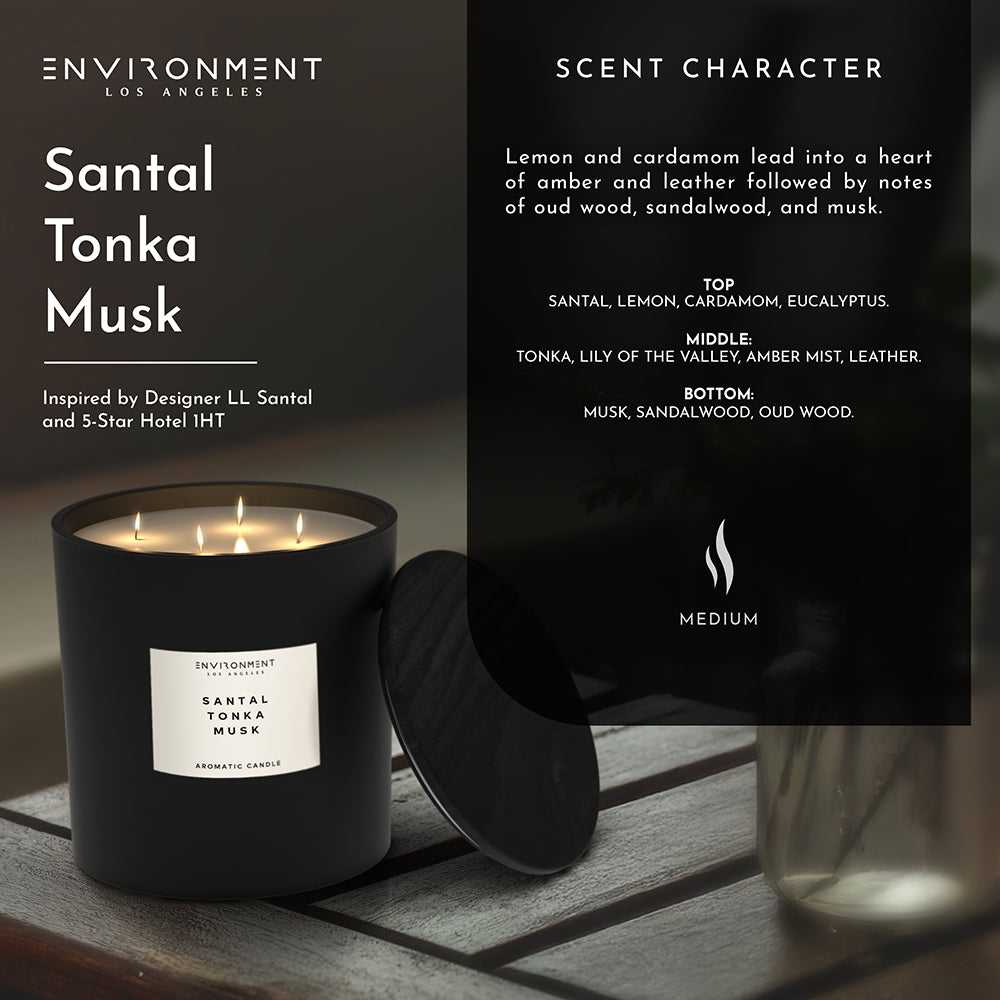 Environment - Candle (Hotel Aromatics) 55oz Santal | Tonka | Musk Candle (Inspired by Le Labo Santal® and 1 Hotel®) EN-CAN55-1HOTEL 139 $ Candles Stone Candles Stew's Incense