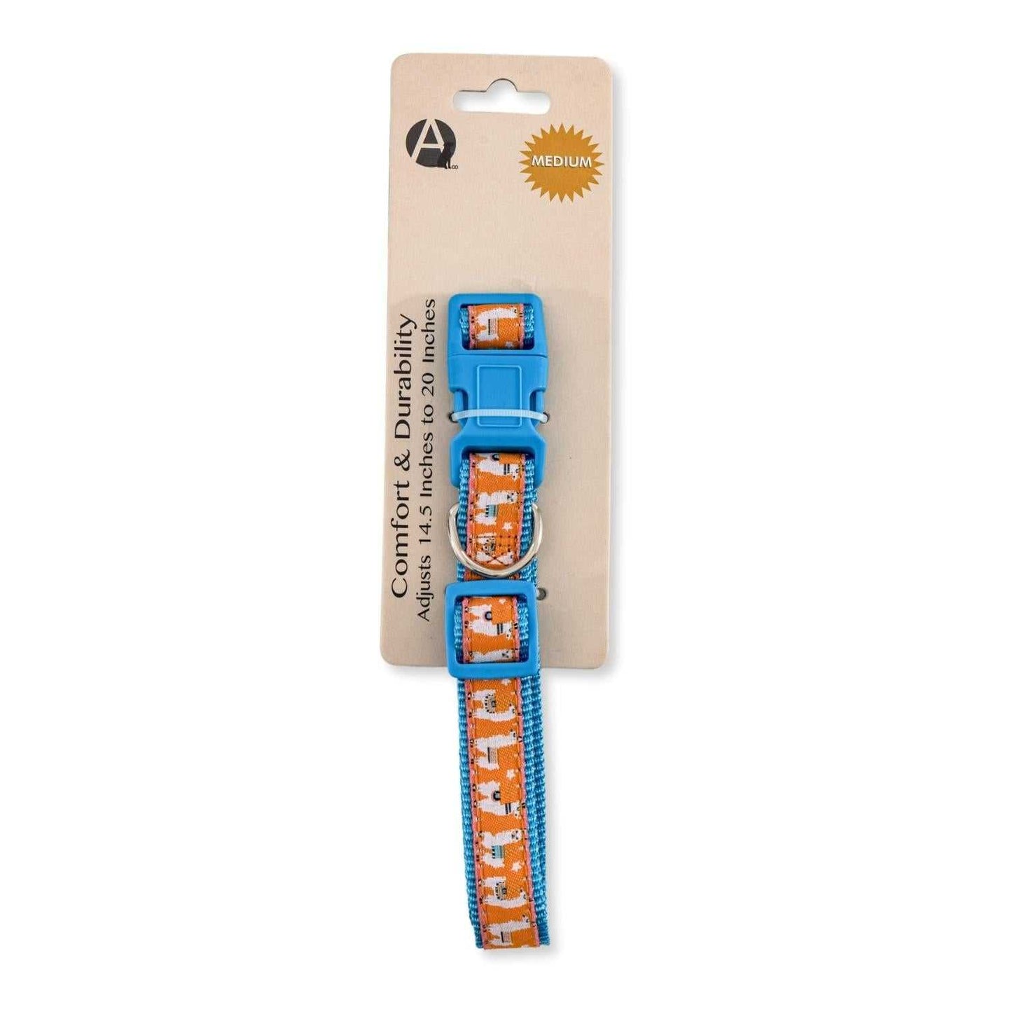 Collars Nylon Dog Collar with Embroidered Llama Design, Adjustable, Comfortable & Secure Fit SMH102LAM 8 $ Pet Lovers Store American Pet Supplies Stew's Incense