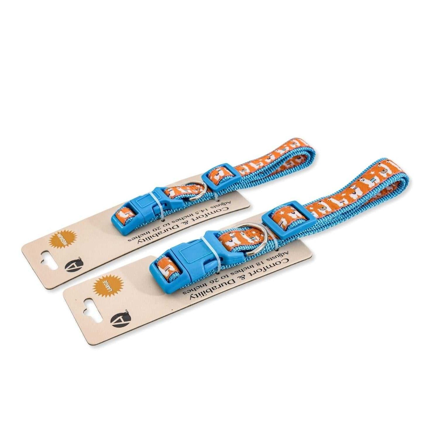 Collars Nylon Dog Collar with Embroidered Llama Design, Adjustable, Comfortable & Secure Fit SMH102LAM 8 $ Pet Lovers Store American Pet Supplies Stew's Incense