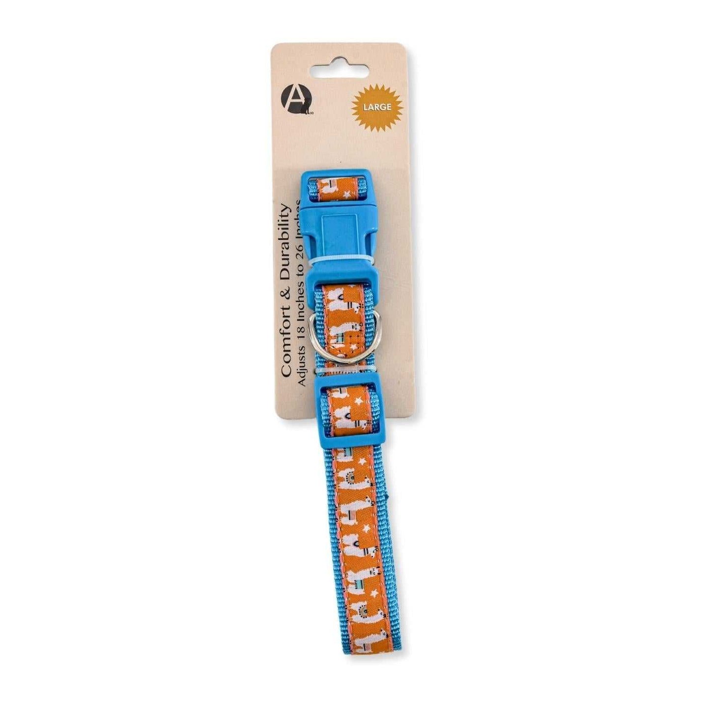 Collars Nylon Dog Collar with Embroidered Llama Design, Adjustable, Comfortable & Secure Fit SMH102LAM 8 $ Pet Lovers Store American Pet Supplies Stew's Incense
