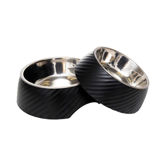 Bowl Country Living Set of 2 Round Twill Melamine Dog Bowls with Removable Stainless Steel Inserts – Black MLB001 24 $ Pet Lovers Store American Pet Supplies Stew's Incense