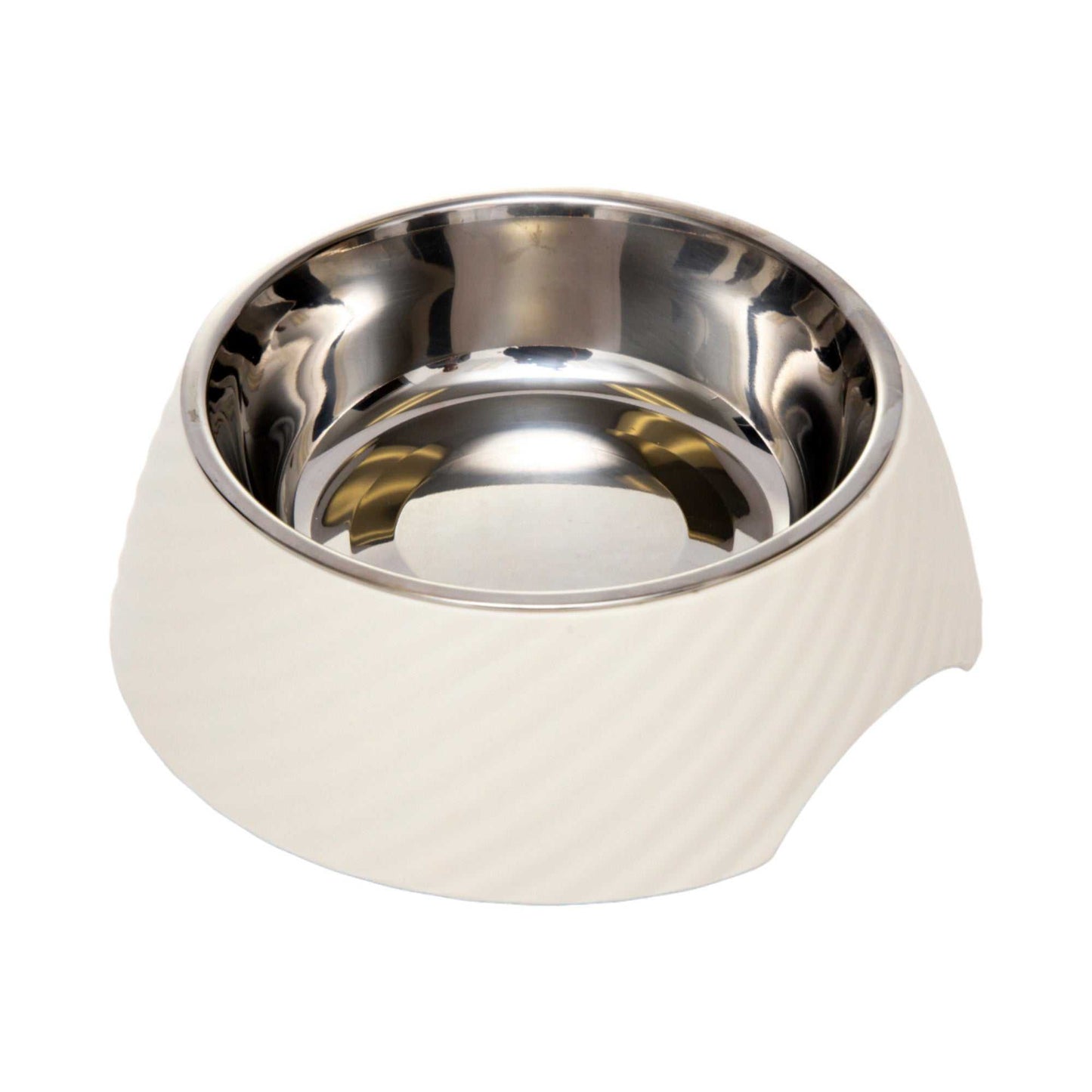 Bowl Country Living Set of 2 Round Twill Melamine Dog Bowls with Removable Stainless Steel Inserts – White Swan MLB002 24 $ Pet Lovers Store American Pet Supplies Stew's Incense