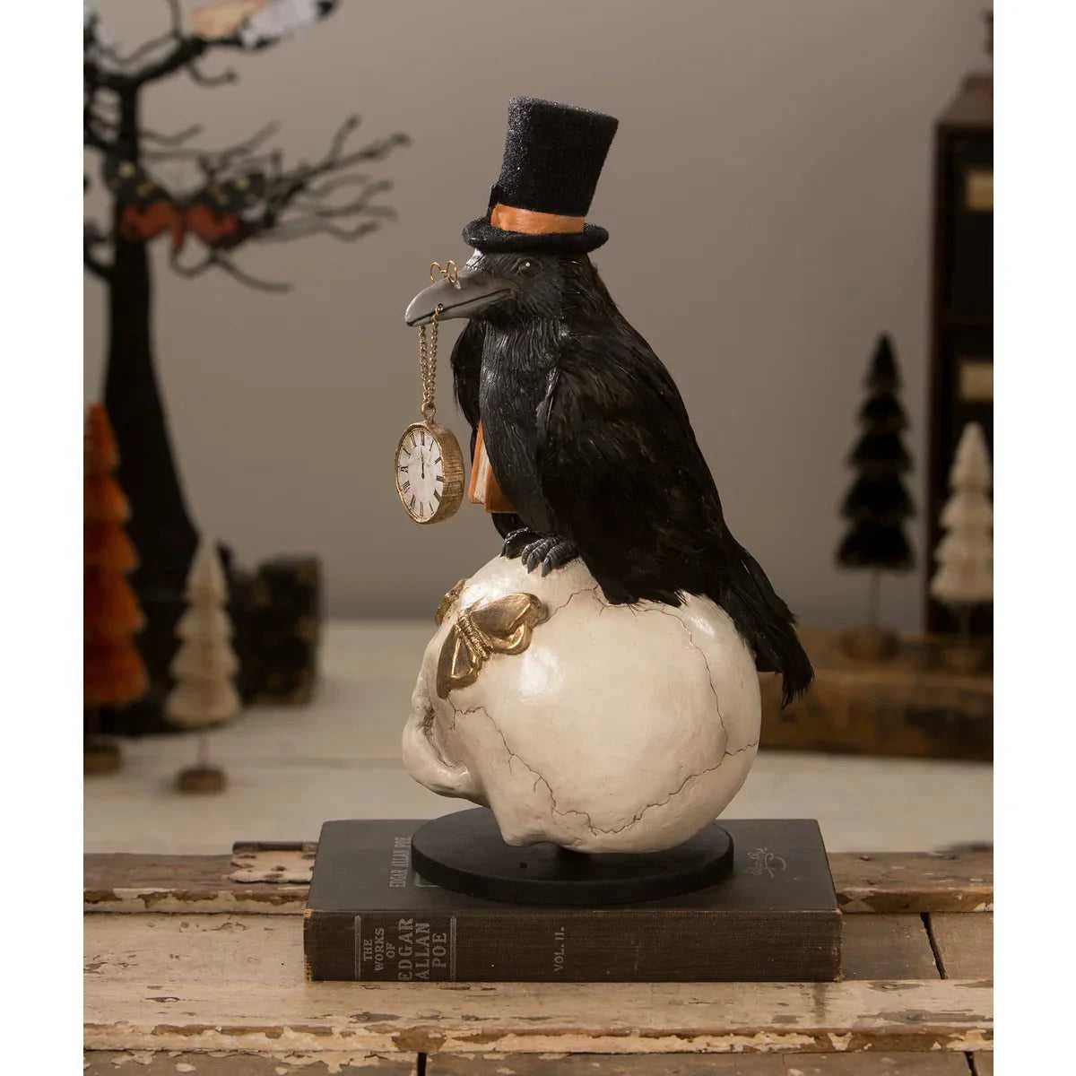 Seasonal Decor, Halloween Midnight Crow On Skull by Bethany Lowe Designs TD2226 199 $ Shop All Quirks! Stew's Incense