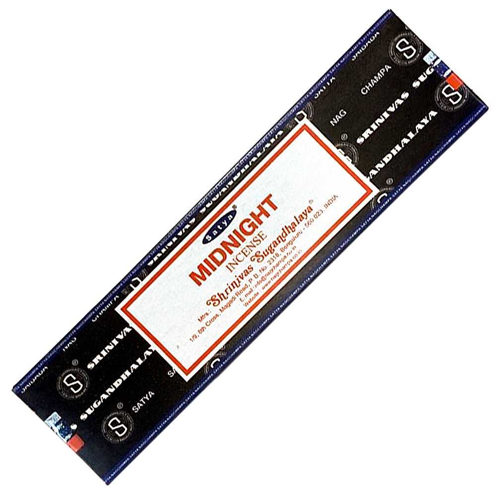 Incense Satya Midnight Incense Sticks 100 gram NCMID100 1 $ The Witches Sage LLC Stew's Incense