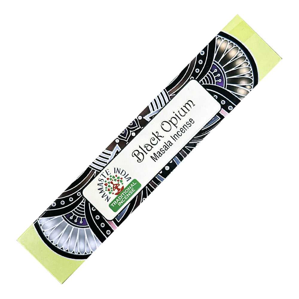 Incense Namaste India Natural Masala Incense Sticks - Black Opium INI-BLKOPI 1 $ Shop All The Witches Sage LLC Stew's Incense