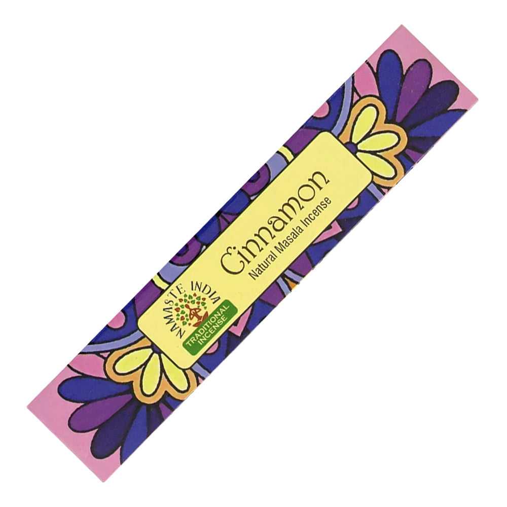 Incense Namaste India Natural Masala Incense Sticks - Cinnamon INI-CINNAMON 1 $ Shop All The Witches Sage LLC Stew's Incense