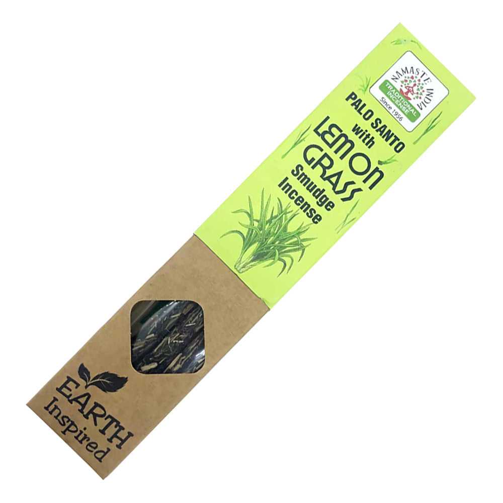 Incense Namaste India Earth Inspired Palo Santo with Lemongrass Smudge Incense Sticks NAMASTE-SM-05 1 $ The Witches Sage LLC Stew's Incense