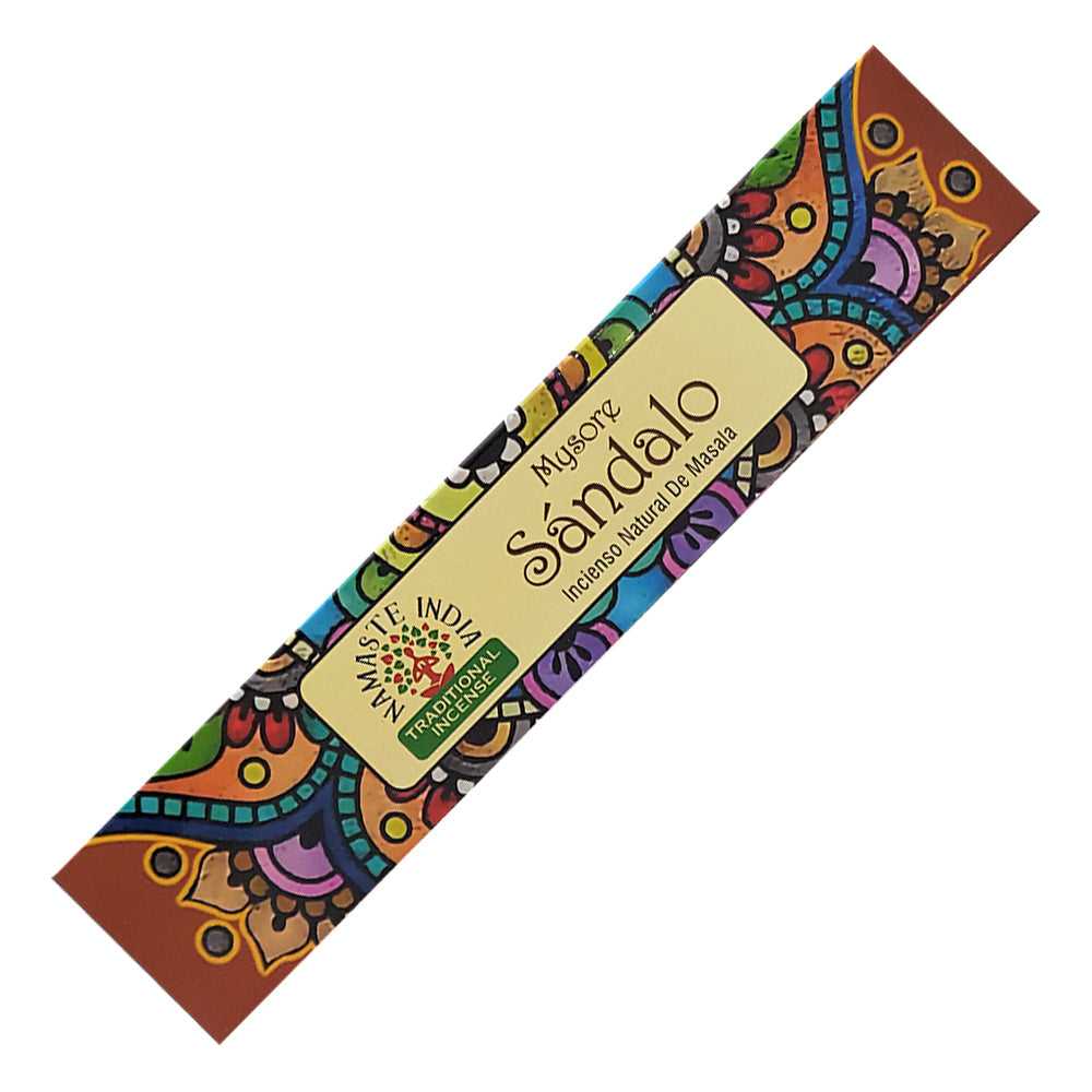 Incense Namaste India Natural Masala Incense Sticks - Mysore Sandalwood OR108 1 $ Shop All The Witches Sage LLC Stew's Incense