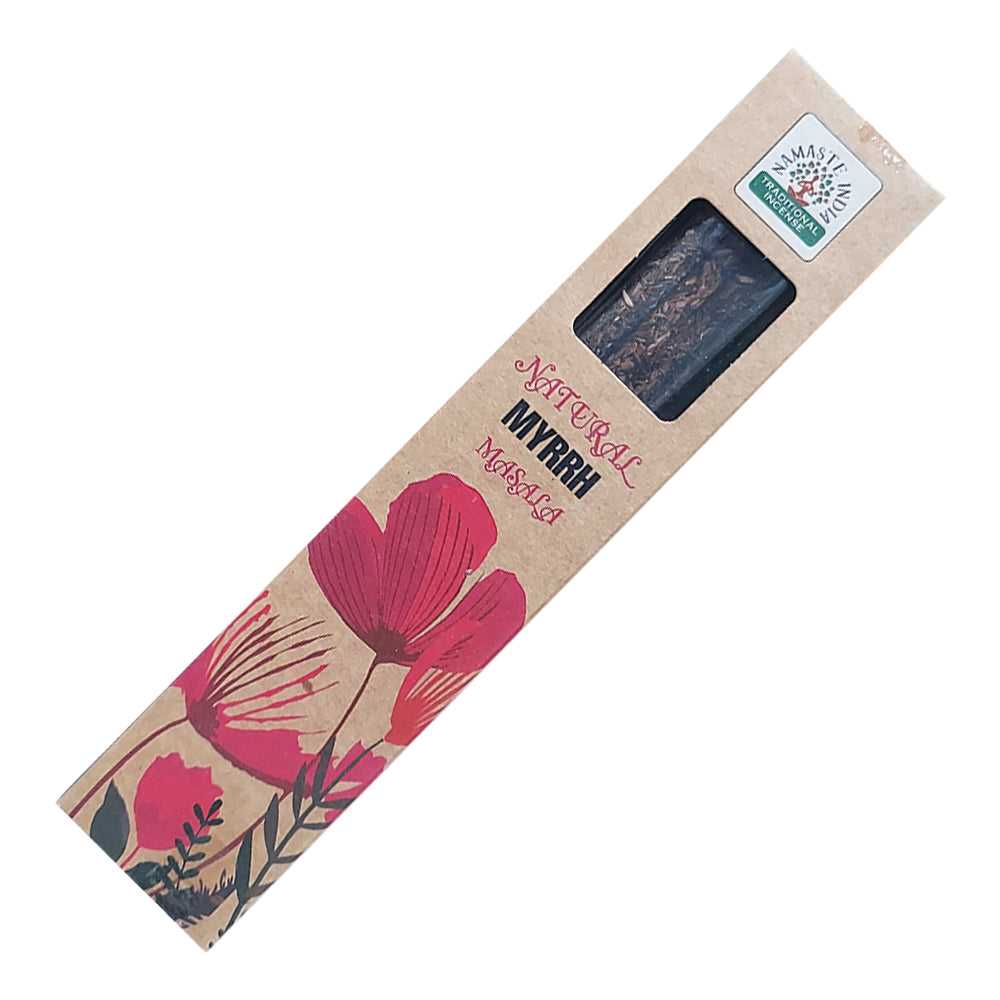 Incense Namaste India Natural Smudge Incense Sticks - Myrrh INI-NAT-MYRRH 1 $ Shop All The Witches Sage LLC Stew's Incense