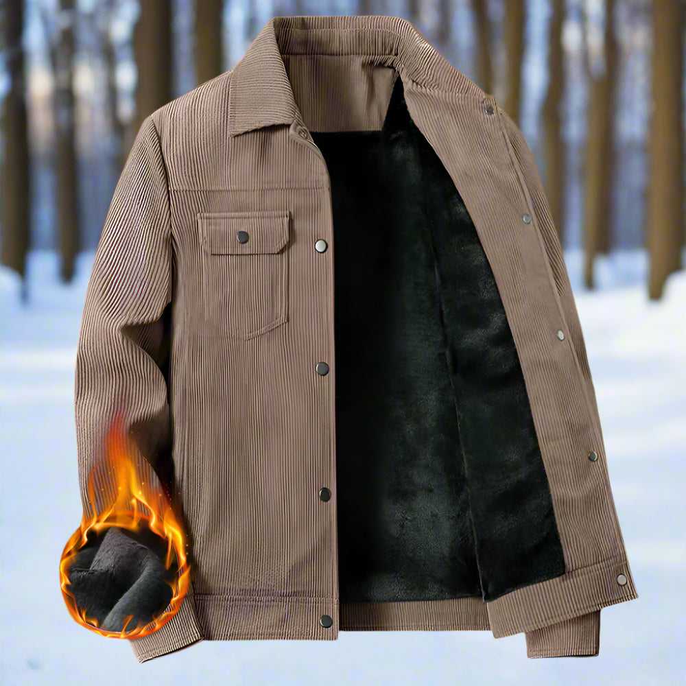 Men Jackets Mens Corduroy Jacket With Short Inner Faux Fur Lining ONFYMS250808E5F4-KHK-XS 119 $ Shop All Onetify Stew's Incense