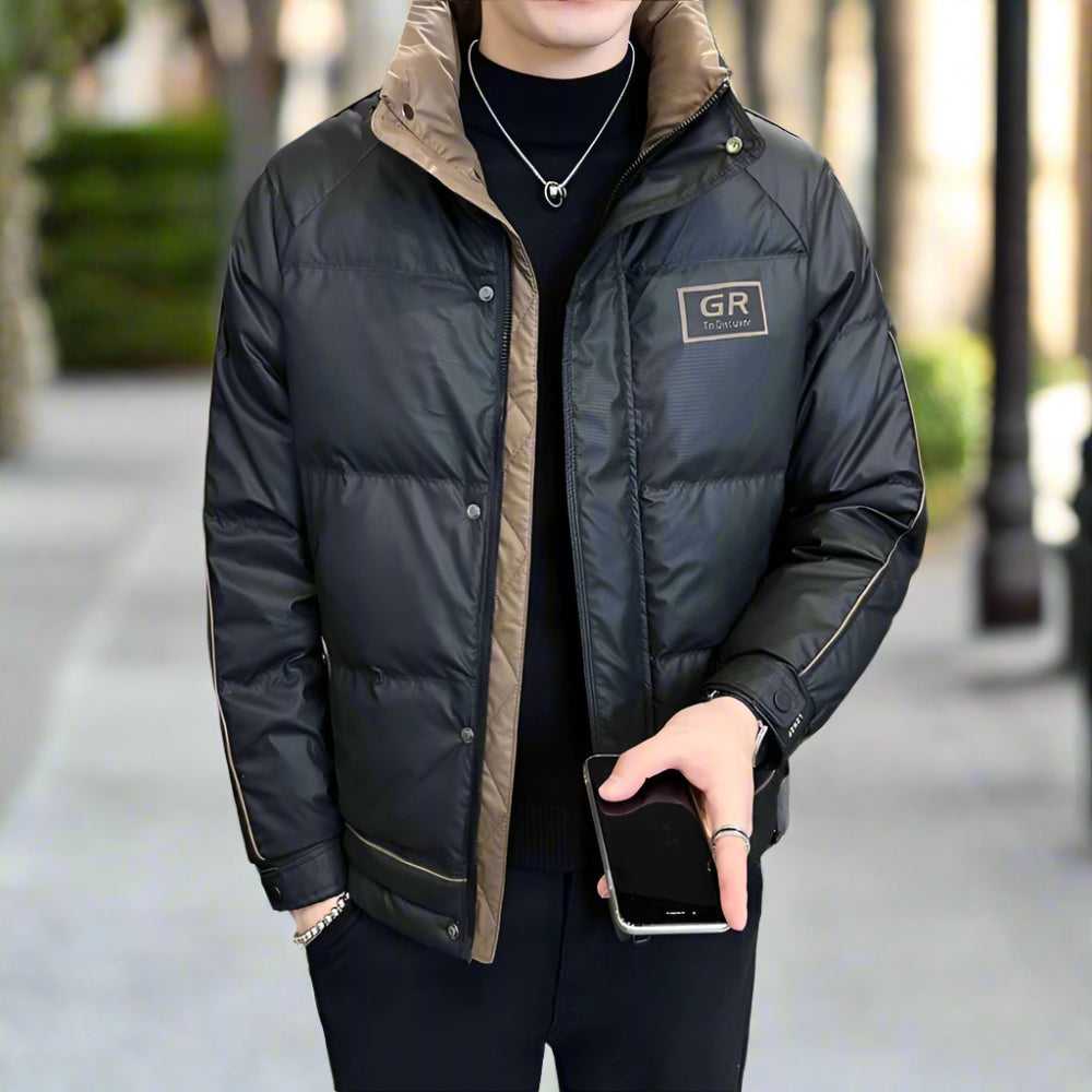 Men Jackets Mens High Collar Zipper Puffy Jacket ONFYMS250808J1K2-KHK-XS 119 $ Shop All Onetify Stew's Incense