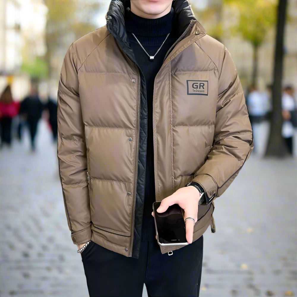 Men Jackets Mens High Collar Zipper Puffy Jacket ONFYMS250808J1K2-KHK-XS 119 $ Shop All Onetify Stew's Incense