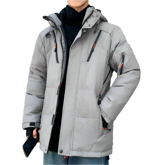 Men Jackets Mens High Collar Puffer Jacket With Removable Hood ONMC241021J9K1-GRN-S 136 $ Coats Onetify Stew's Incense