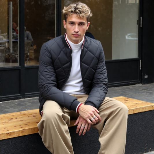 Men Jackets Mens Quilted Bomber Jacket OPMT230210C3D4-GRN-S 79 $ Coats Onetify Stew's Incense