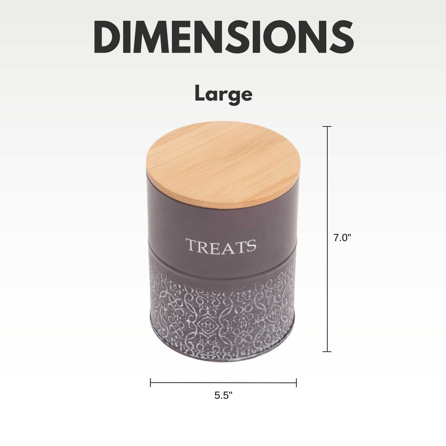 Containers Country Living Dog Treat Canisters - Set of 2 Carbon Steel Jars with Bamboo Lids – Volcanic Gray PL3250S 29 $ Pet Lovers Store American Pet Supplies Stew's Incense