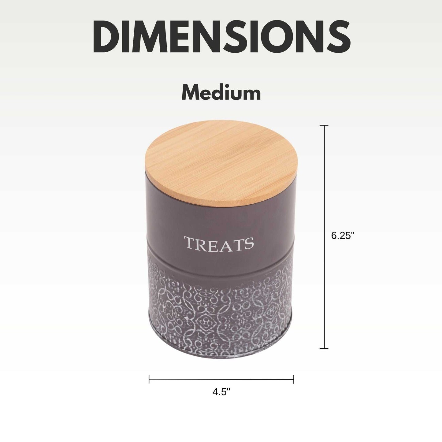 Containers Country Living Dog Treat Canisters - Set of 2 Carbon Steel Jars with Bamboo Lids – Volcanic Gray PL3250S 29 $ Pet Lovers Store American Pet Supplies Stew's Incense
