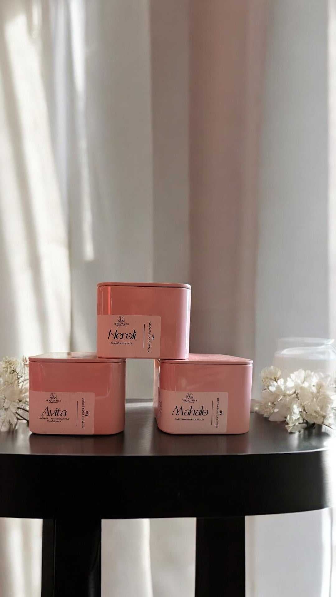 8oz Pink Tin Candles - 3 scents! sku-41946270662746 9 $ Shop All Moon Water Apothecary Stew's Incense