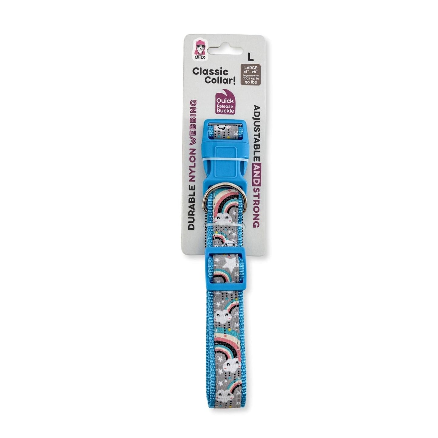 Collars Nylon Dog Collar with Embroidered Rainbow Design, Secure & Adjustable Fit, Comfortable Wear SMH-102 RAN 8 $ Pet Lovers Store American Pet Supplies Stew's Incense