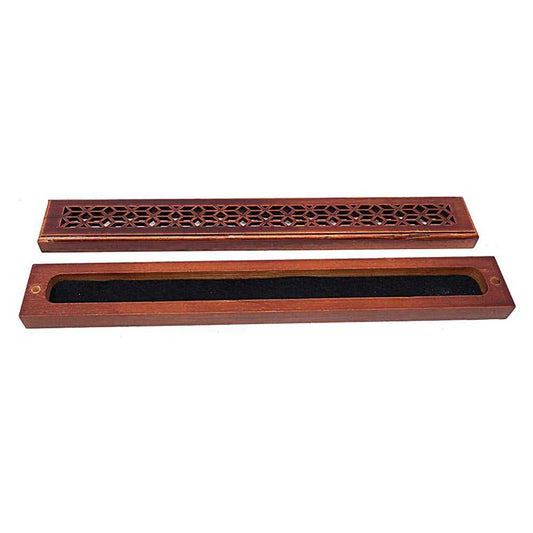 Incense Burner Rosewood Finish Wood Incense Box Burner - Medium IMB-03 5 $ Shop All The Witches Sage LLC Stew's Incense
