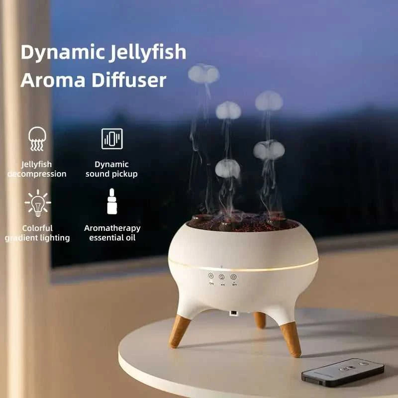 Dynamic Jellyfish Air Humidifier 250ml Essential Oil Diffuser Remote Control Bedroom Humidifier With 7 Colorful Night Lights 12000042779573265 129 $ Sky Home Appliance Store Stew's Incense