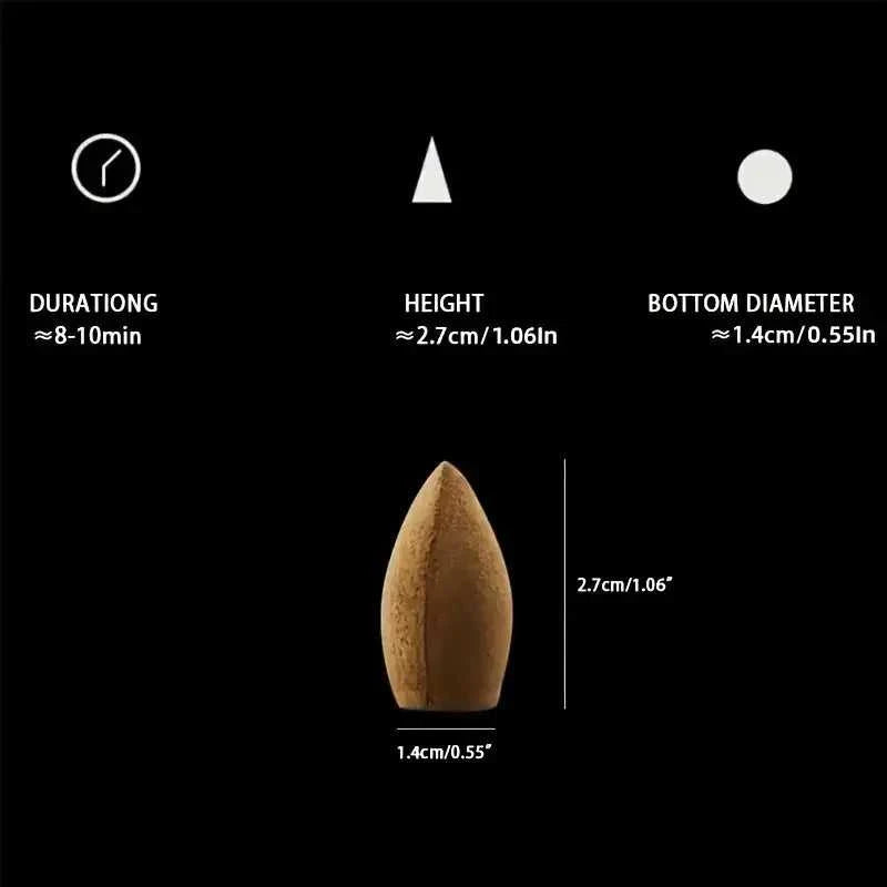 About 200pcs with Plastic Box Mixed Backflow Incense Cones Sandalwood Jasmine Rose Smoke Cone Reflux Tower Incense Bullet 12000037321363270 23 $ MiniDeal Store Stew's Incense