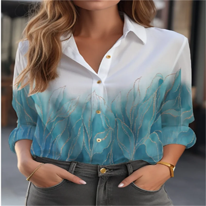 2025 new women's shirts many cats 3D digital printing four-sided stretch fabric fashion trend women's tops shirts