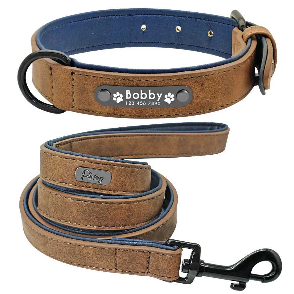 Collar and leash Leather Dog Collar Leash Custom Durable Leather Pet Collars and Leashes Walking Leads Strap Cusomized for Small Medium Large Dog 32914648747-brown collar-S 44 $ Pet Lovers Shop All Products Fashioned Furbabies Stew's Incense