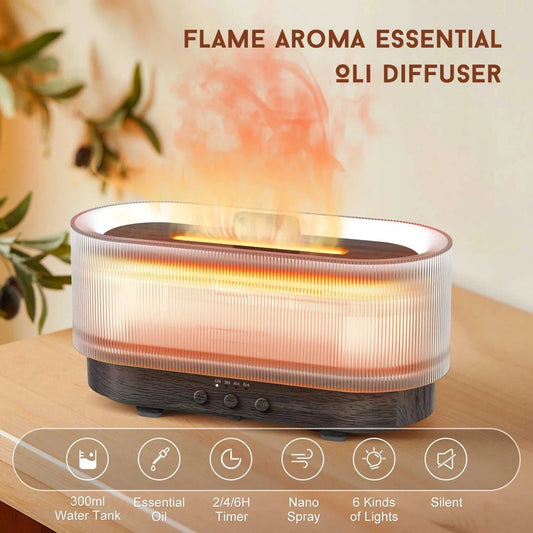 Fireplace Fire Flame Aromatherapy Humidifier&Diffuser with 6 Colors Light,Timer&Auto-Off Ultrasonic Cool Mist Humidifier,Black 12000049464441169 39 $ SEJOY US Local Store Stew's Incense