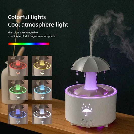 Creative Umbrella Water Drop Air Humidifier with Colorful Light Raindrop Aroma Essential Oil Diffuser Aromatherapy Humidifier 12000042134363436 78 $ 3Life Store Stew's Incense