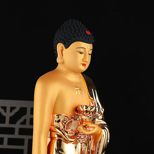 Standing Resin Buddha Statue Home Living Enshrinement God Statue Ornament
