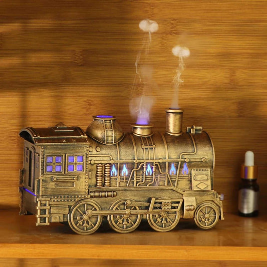 Creative Vintage Train Locomotive Air Humidifier Aroma Diffuser Sprayer with Jellyfish Smoke Ring for Essential Oil Aromatherapy 12000050724447542 52 $ KINSCOTER Store Stew's Incense