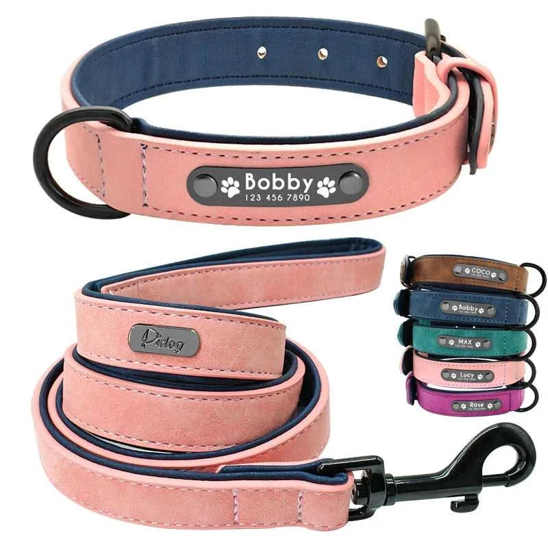 Collar and leash Leather Dog Collar Leash Custom Durable Leather Pet Collars and Leashes Walking Leads Strap Cusomized for Small Medium Large Dog 32914648747-brown collar-S 44 $ Pet Lovers Shop All Products Fashioned Furbabies Stew's Incense