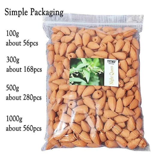 100g about 60pcs Natural Smoke Backflow Incense Cones Sandalwood Lavender for Reflux Incense Burner Home Fragrant Aromatherapy 12000040910393858 8 $ Stone's Store Stew's Incense