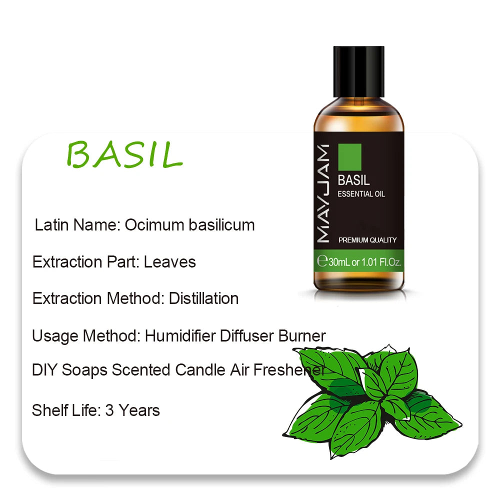 MAYJAM 10ml 30ml 100ml Essential Oils For Humidifier Diffuser Aroma Oil - Various Fragrances