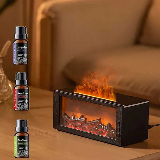 Essential Oils Humidifier with LED Light 4In1 Fireplace Air Humidifier Type C Rechargeable Aroma Diffuser for Home Creative Gift 12000052538739774 44 $ Shop1104818016 Store Stew's Incense