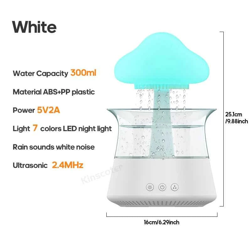 Rain Cloud Electric Air Humidifier 300ml Aroma Diffuser Zen Rain Water Drops Colorful Night Light Humidifier for Home Gift 12000042235661384 84 $ Kinscoter US Store Stew's Incense