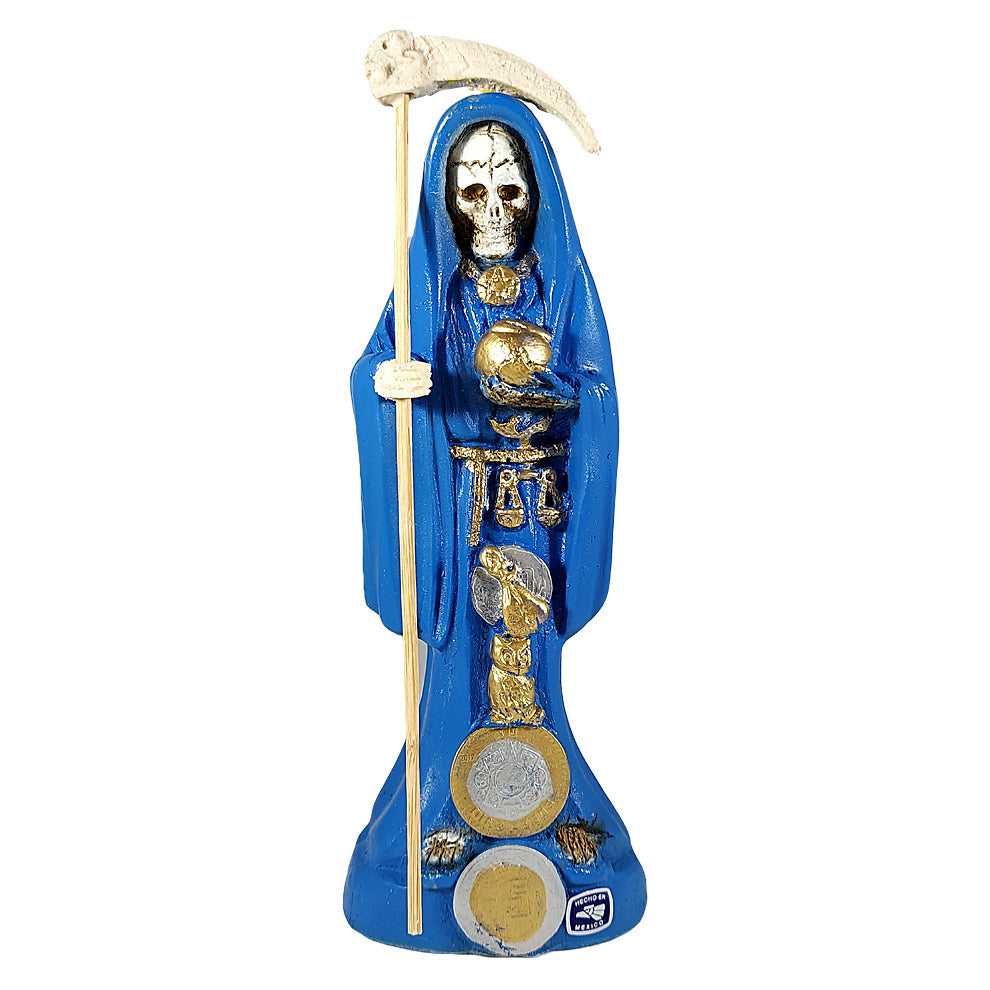 Figurine Santa Muerte Statue - Un-Dressed - 8" - Blue 42213 27 $ The Witches Sage LLC Stew's Incense