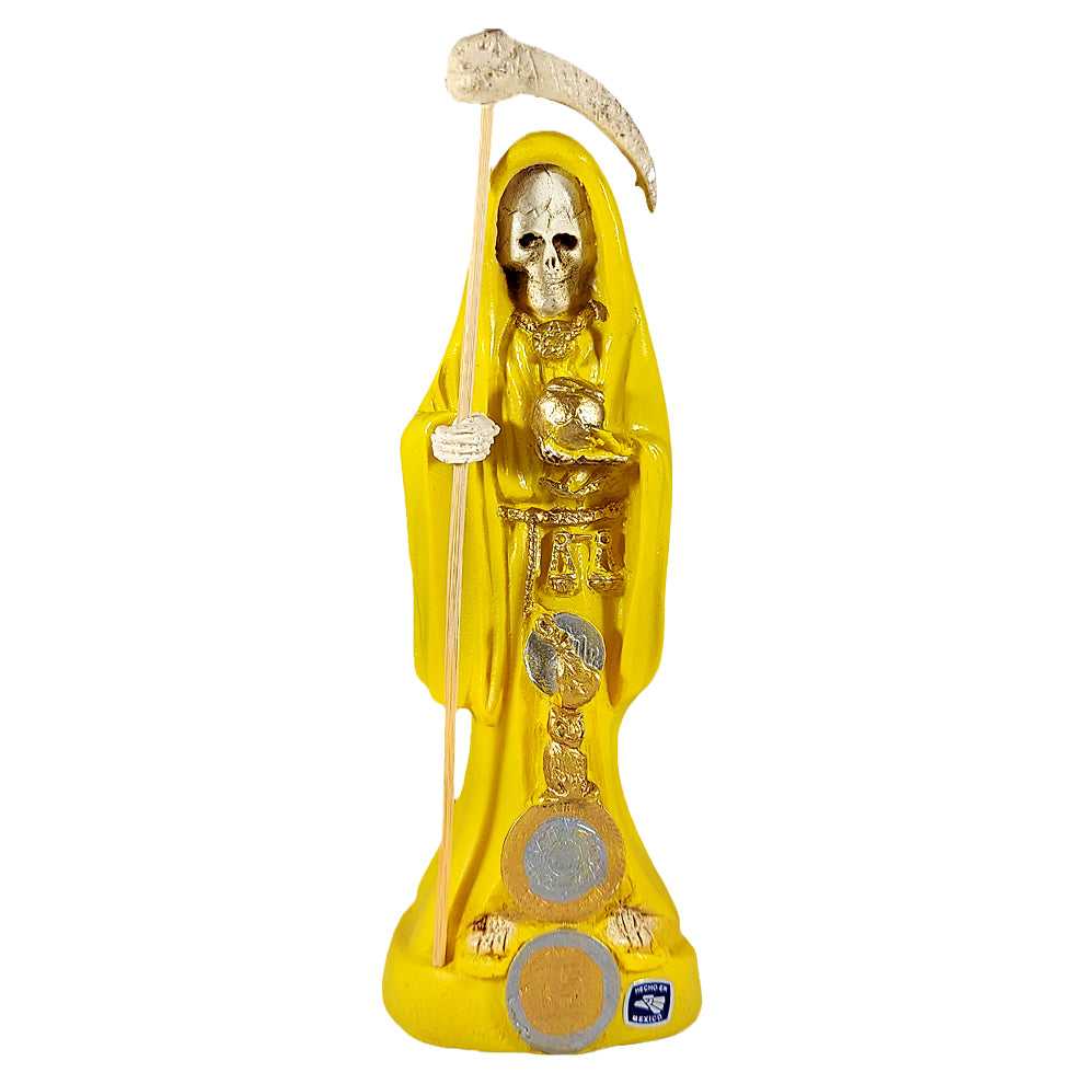 Figurine Santa Muerte Statue - Un-Dressed - 8" - Yellow 42216 27 $ Shop All The Witches Sage LLC Stew's Incense