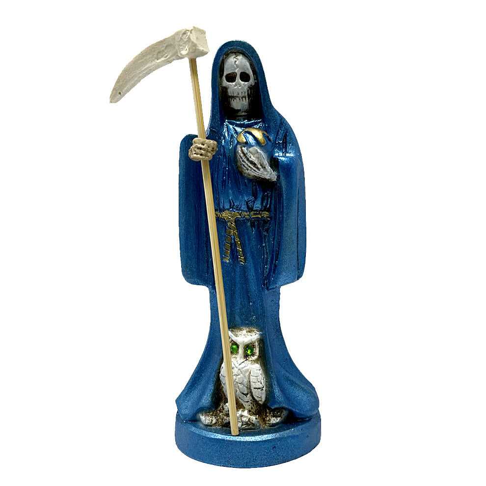 Figurine Santa Muerte Statue 6" - Blue STA-6RSANTABLU 17 $ The Witches Sage LLC Stew's Incense