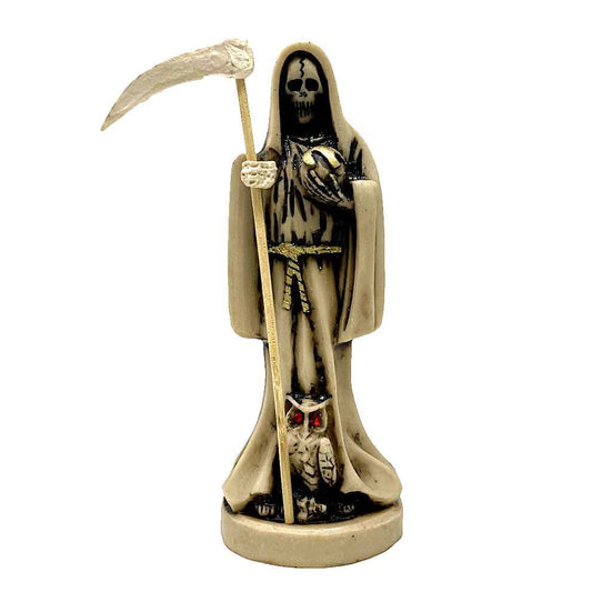 Figurine Santa Muerte Statue 6" - Natural (Bone) STA-6RSANTANAT 17 $ The Witches Sage LLC Stew's Incense