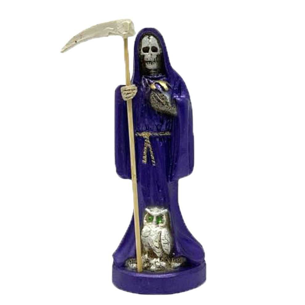 Figurine Santa Muerte Statue 6" - Purple STA-6RSANTAPUR 17 $ The Witches Sage LLC Stew's Incense