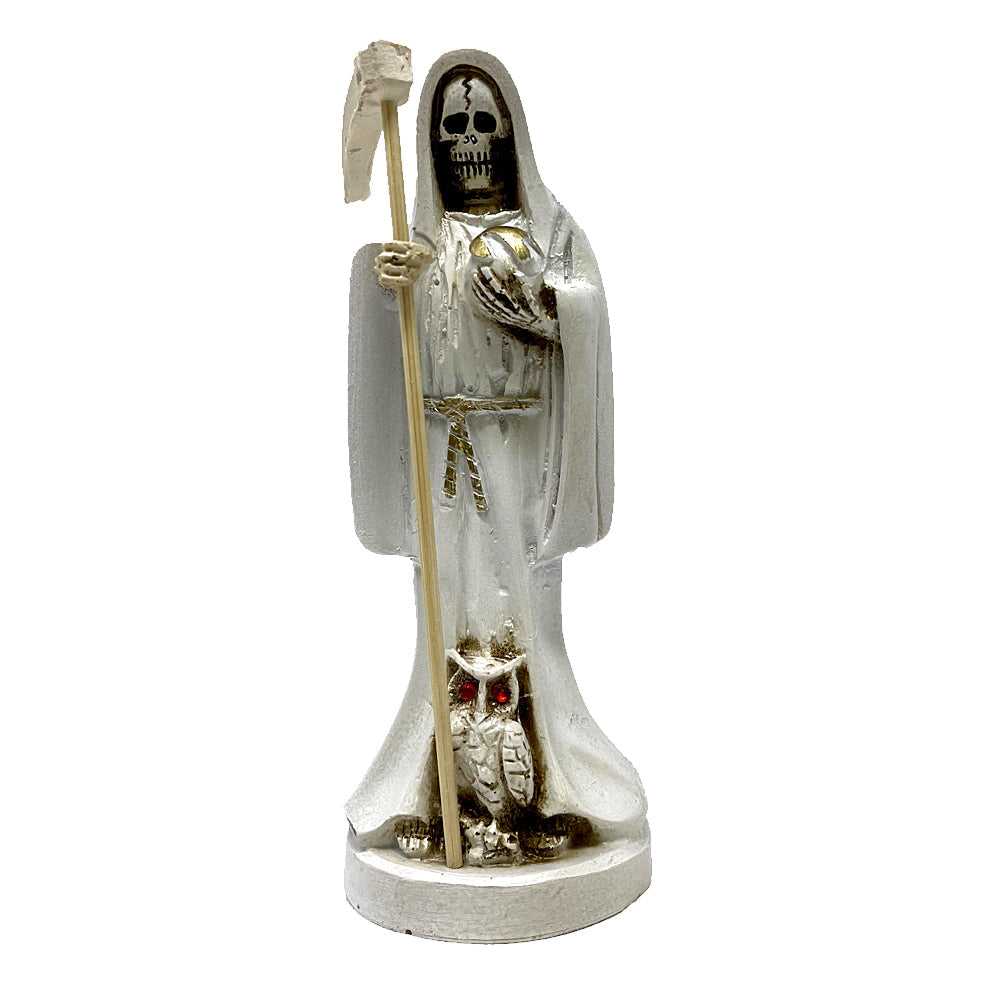 Figurine Santa Muerte Statue 6" - White STA-6RSANTAWHT 17 $ The Witches Sage LLC Stew's Incense