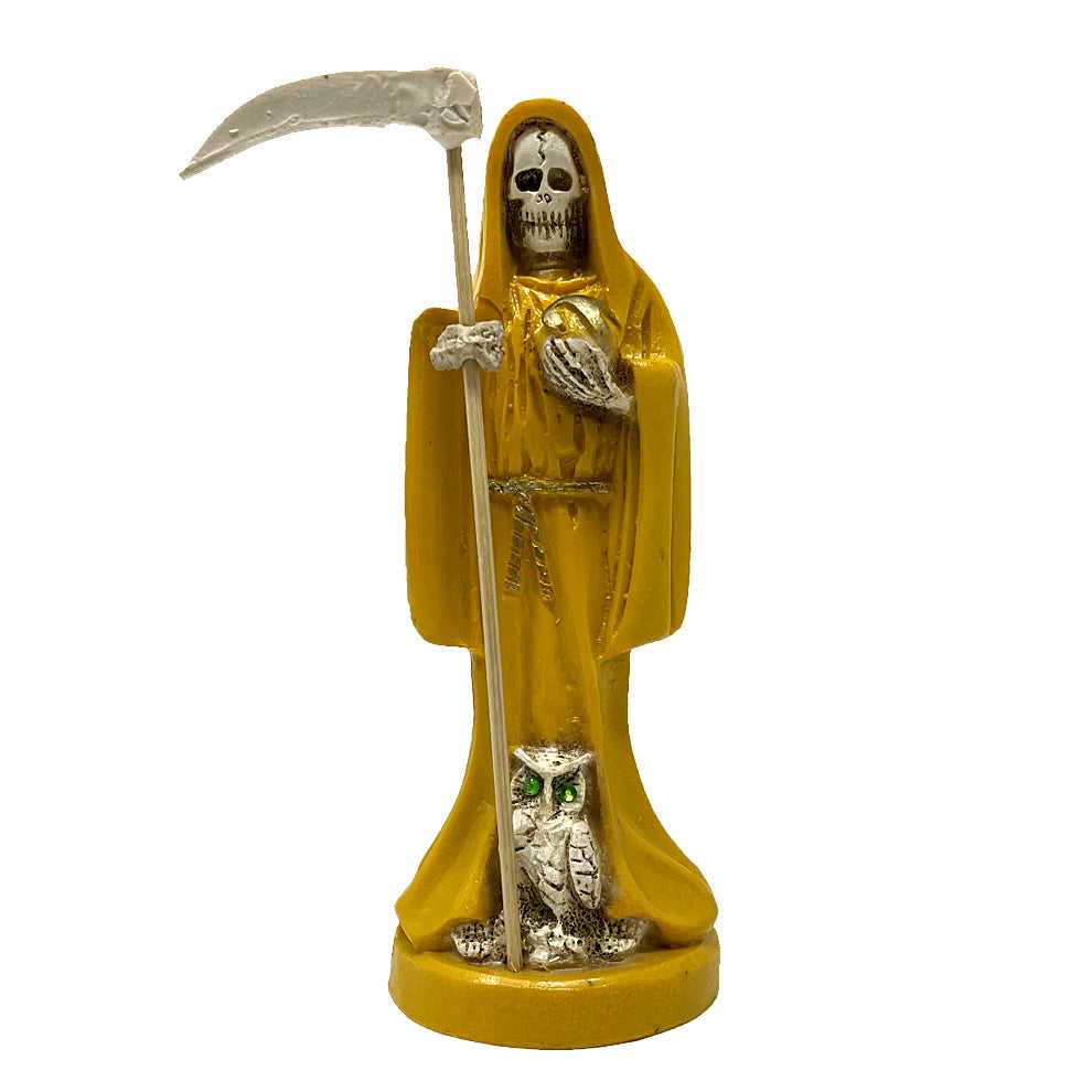 Figurine Santa Muerte Statue 6" - Yellow STA-6RSANTAYEL 17 $ The Witches Sage LLC Stew's Incense