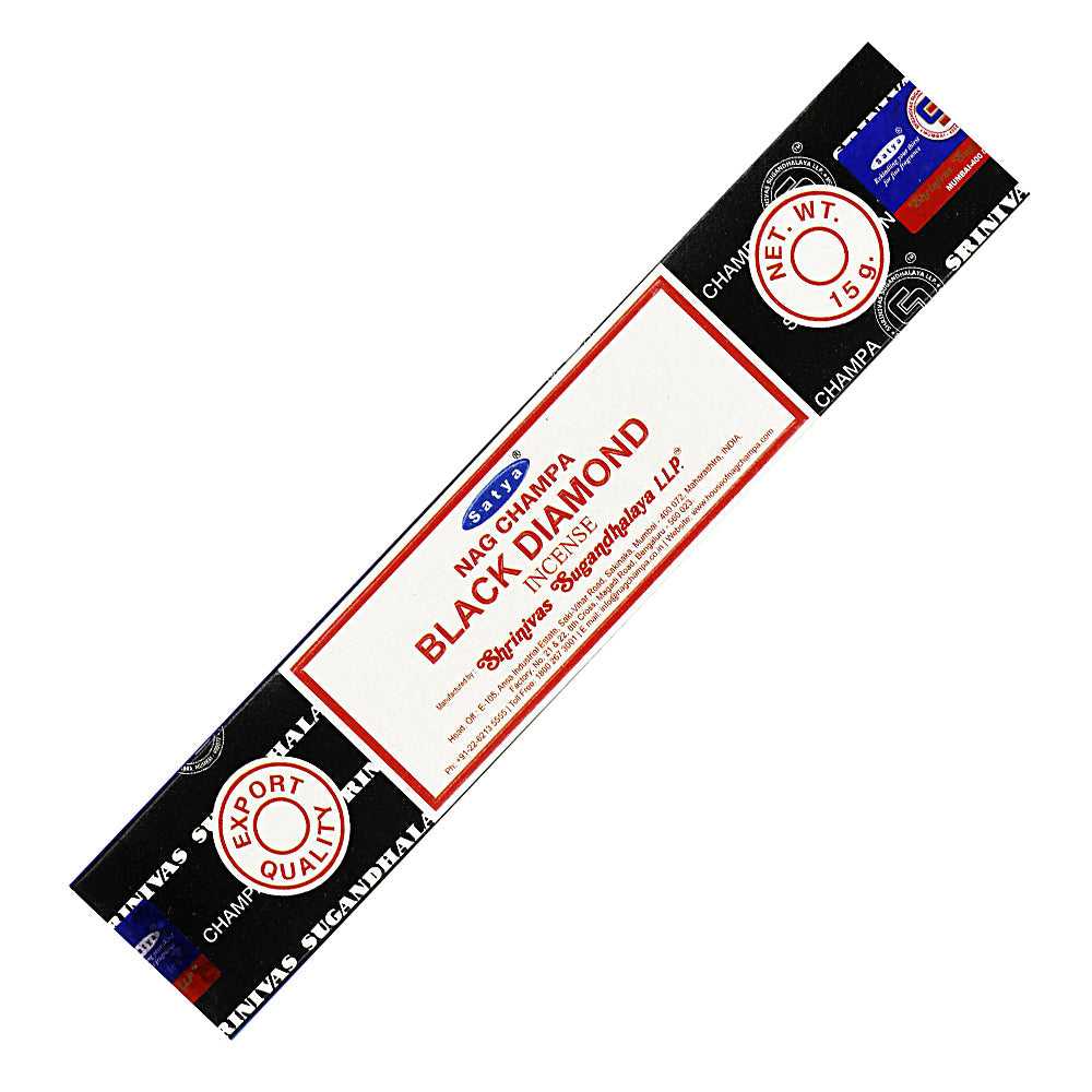 Incense Satya Black Diamond Incense Sticks 15g SNBD15 1 $ Shop All The Witches Sage LLC Stew's Incense