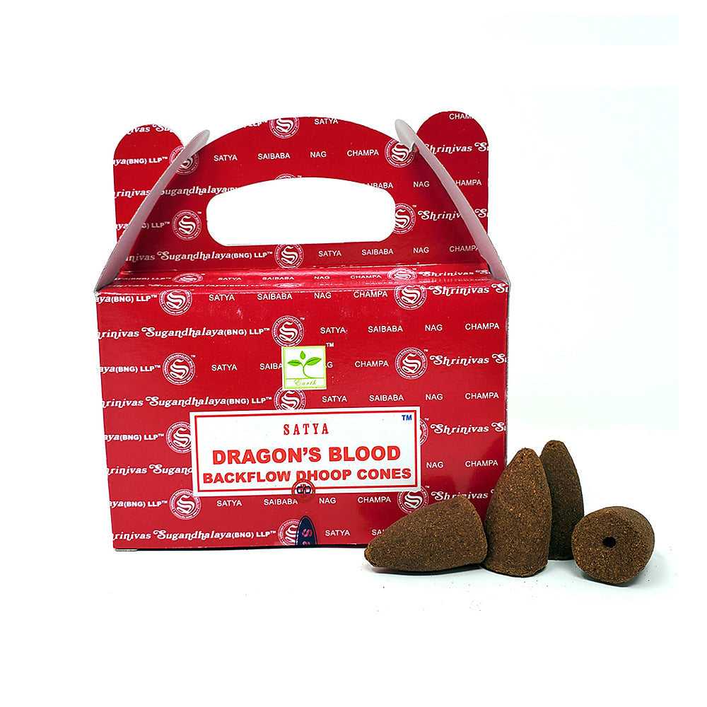 Incense Satya Dragon's Blood Dhoop Backflow Cones BFDB (BFC158) 4 $ The Witches Sage LLC Stew's Incense