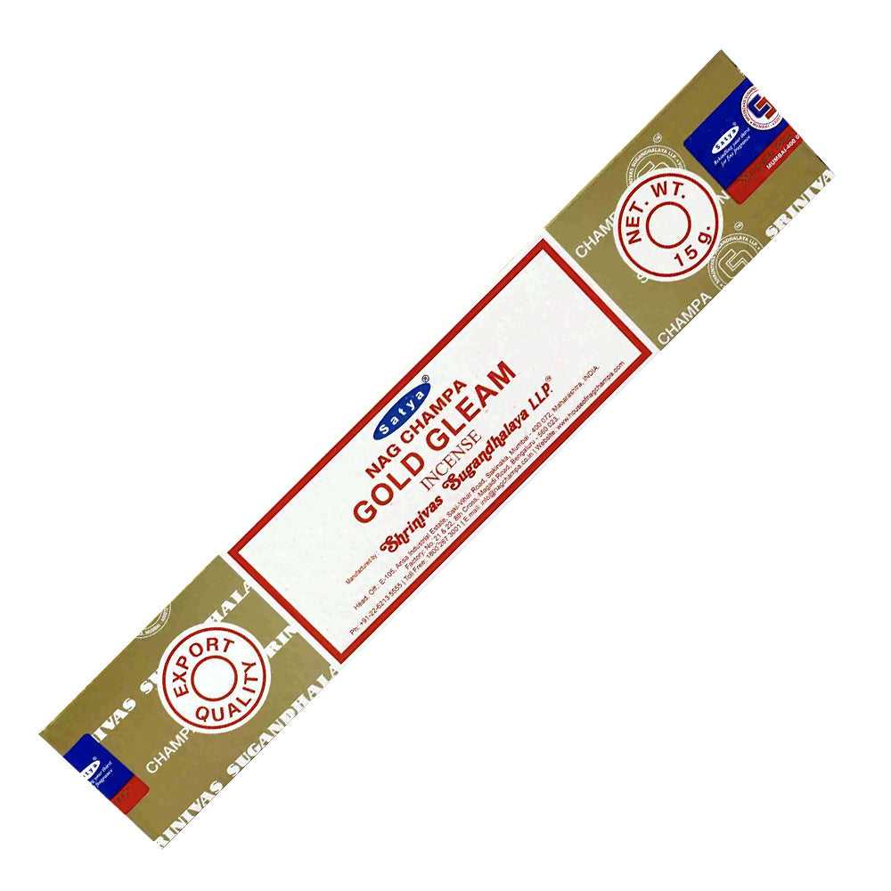 Incense Satya Gold Gleam Incense Sticks 15g ST230 1 $ Shop All The Witches Sage LLC Stew's Incense