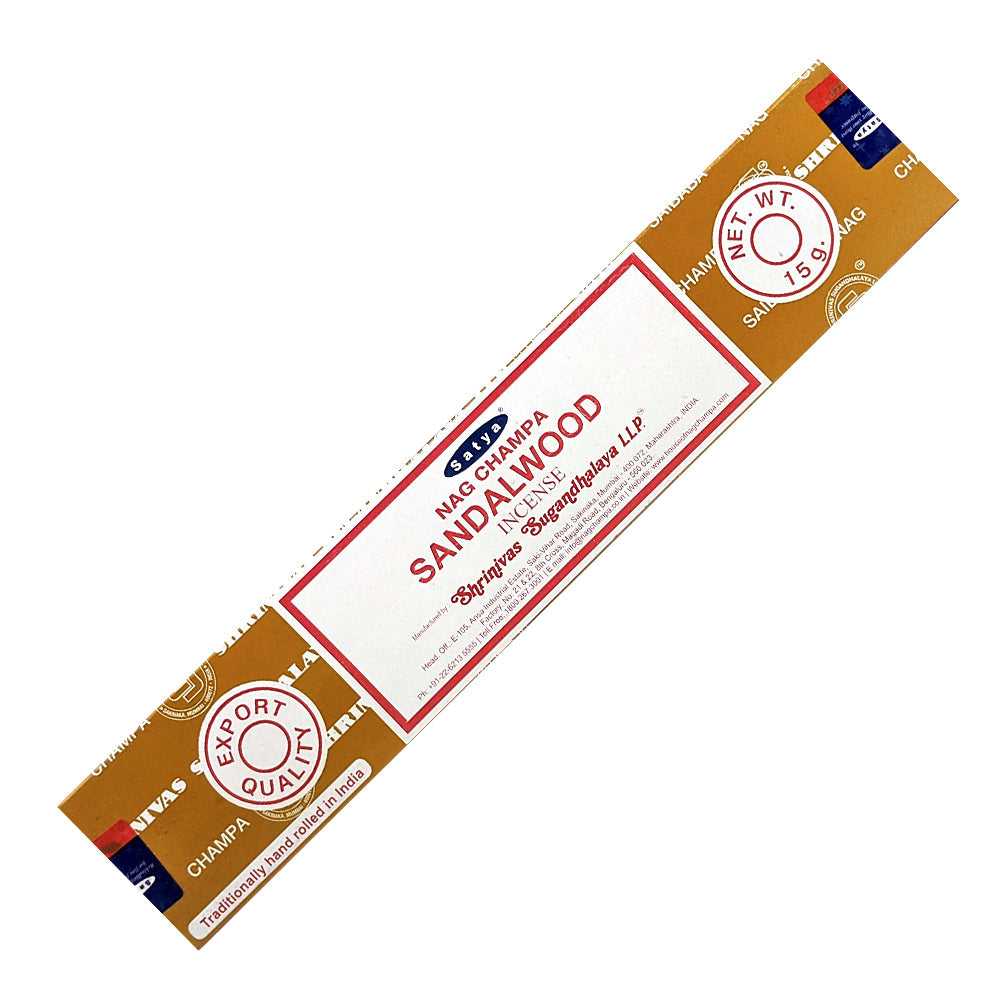 Incense Satya Nag Champa Sandalwood Incense Sticks 15g SAT-15-NCSA 1 $ The Witches Sage LLC Stew's Incense